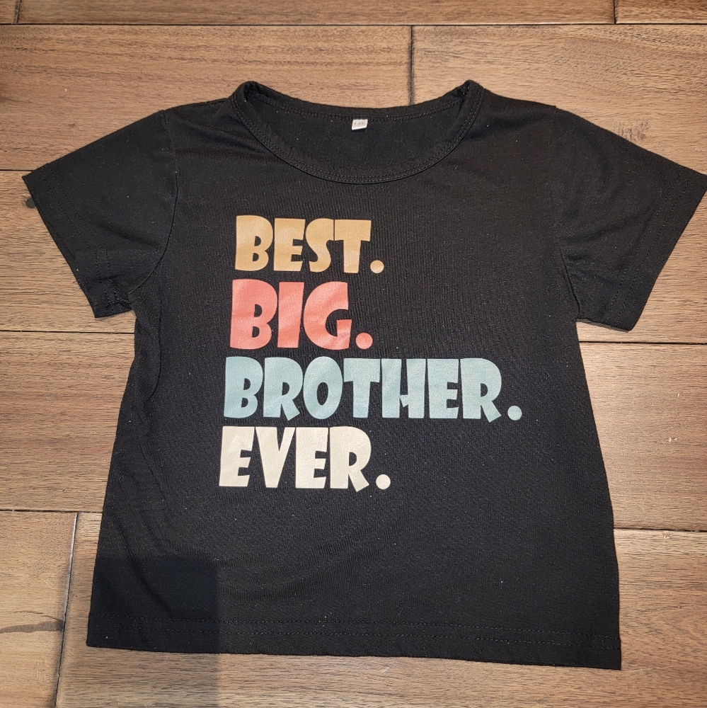 Best Big Brother Ever T-Shirt Size 4/5 – Black